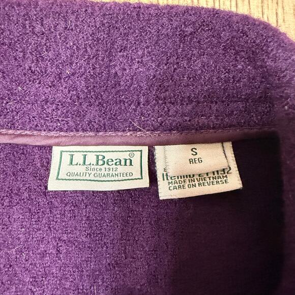 L.L. Bean Wool Coat Pea Coat‎ Purple Small - Picture 5 of 10
